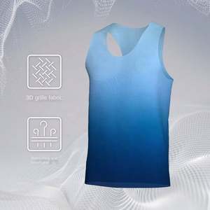 <span class=keywords><strong>Gilet</strong></span> Sportivo da <span class=keywords><strong>Uomo</strong></span> Senza Maniche per Corsa, Asciugatura Rapida, per Atletica e Maratona, Tessuto a Maglia, Tinta Unita, 100% - Product Image 4