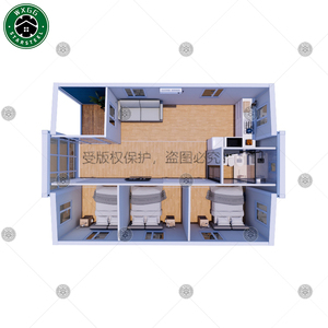 Casa Prefabricada Expandible, Contenedor Desmontable de 2, 3, 4 y 5 Dormitorios, Casa Portátil para Oficina Móvil - Product Image 6