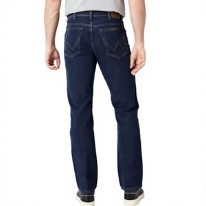 Jeans de Mezclilla para Hombre, Corte Recto, Lavado Oscuro, Cintura Media, Algodón, Estilo Casual, para Otoño - Product Image 2