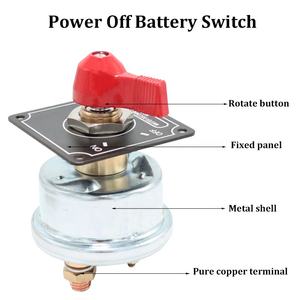 Panneau de montage noir 250A Interrupteur rotatif ON-OFF-ON Interrupteur principal de déconnexion de batterie en aluminium - Product Image 5