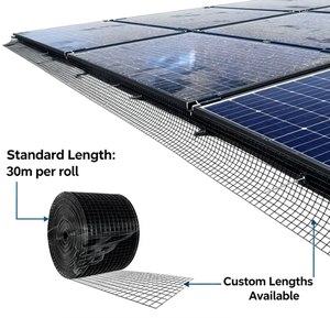Critter Guard <strong>Bird</strong> <strong>Blocker</strong> 1/2" 100ft PVC Coated Steel Mesh Kit for Solar Panel Pigeon Proofing &amp; Roof Protection - Product Image 5