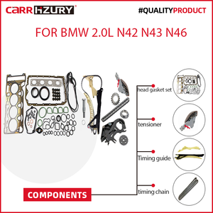 Juego de juntas de cabeza Carrhzury, Kit de cadena de distribución para <span class=keywords><strong>BMW</strong></span> 2.0L L4 GAS DOHC N42 N46 N43 E90 318i 320i <span class=keywords><strong>520i</strong></span> E84 X1 X3 04-15 07129903027 - Product Image 2