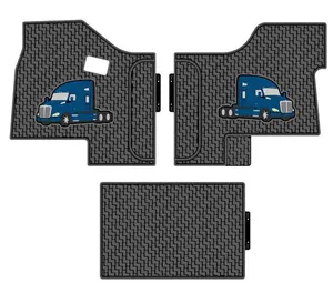 All Weather Truck Floor Mats with Color Logo For KENWORTH T680 T880 W990