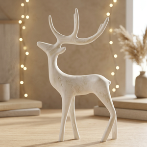 Escultura de Reno Moderna de Acrílico Blanco Hecha a Mano, Ecológica, de Alta Calidad, Centro de Mesa Decorativo para Bodas al Aire Libre y Navidad - Product Image 3