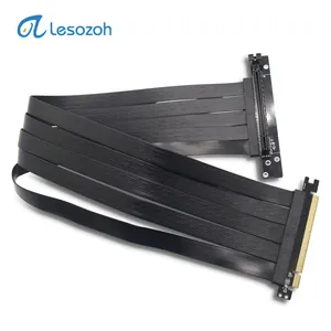PCI एक्सप्रेस 3.0 16X उठने केबल उच्च गति विस्तार केबल ग्राफिक्स कार्ड एडाप्टर 40cm करने के लिए 90 डिग्री के लिए Lesozoh