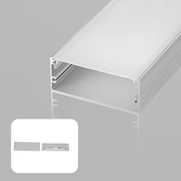 Profilés LED en aluminium 6063 T5 en gros avec diffuseur, largeur 50 mm, hauteur 20 mm, découpables