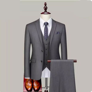 Abito da Uomo Su Misura Taglie Forti Tre Pezzi Stile Europeo da Ufficio e Cerimonia per Uomo Produzione Personalizzata Yimita - Product Image 2