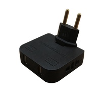 Adaptateur de prise EU Cantell rotatif à 180 degrés avec 2 ports USB, convertisseur de prise US, multiprise, mini-prise, adaptateur de voyage, ABS 10A