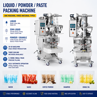 Machine d'emballage verticale multifonction pour boissons semi-fluides, 30-50 sachets/min, plage 5-100 ml, remplissage et scellage par engrenages
