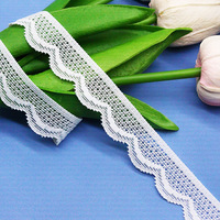 Dentelle en maille blanche souple et élastique en nylon de 2 cm pour la décoration de robes sexy - Articles prêts à l'emploi