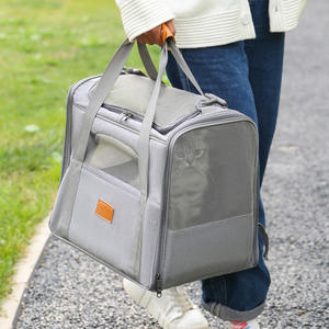 กระเป๋าใส่สัตว์เลี้ยงแบบพกพา พับได้ ระบายอากาศได้ดี สำหรับแมวและสุนัขพันธุ์เล็ก พร้อมเบาะกำมะหยี่ - Product Image 3