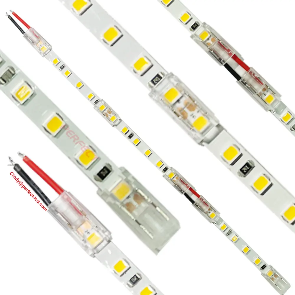 Strip to Wire SMD5050 SMD2835 Connector Gapless Solderless LED Strip Connector for Led Strip Light