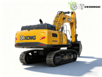 Excavatrice lourde de 50 tonnes pour l'exploitation minière, modèle XE500GK, avec moteur Cummins, vannes hydrauliques Kawasaki, norme EPA EURO 5, godet de 3 m, 343 kW