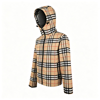 Veste de randonnée imperméable réversible à double face à carreaux personnalisée pour hommes, fabriquée par un fabricant