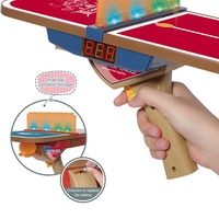 Nouveau jouet sportif 2 en 1 : pistolet de tennis de table miniature portatif pour enfants avec lancement, jeu d'équilibre et de comptage, lumière et son