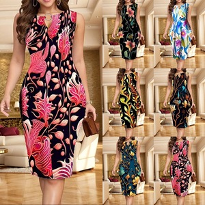 Robe élégante imprimée pour femme, style gilet, collection Printemps-Été 2026, tendance TikTok, commerce transfrontalier Europe-Amérique - Product Image 5