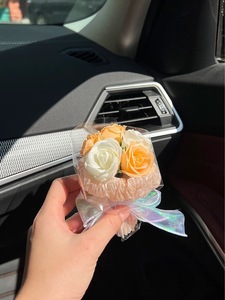Decoración de coche con flores secas, clip para ventilación interior, mini ramo, difusor de perfume para <span class=keywords><strong>auto</strong></span>, fragancia natural de plástico, diseño elegante - Product Image 6