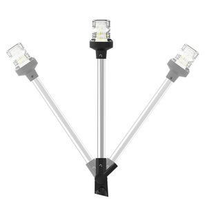 Luz de Navegación LED para Barco de Pesca, 16 Pulgadas, Base Ajustable de Acero Inoxidable, 12V 24V, Aleación de Aluminio de Grado Marino - Product Image 1