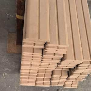 CHANGYI Plinthe décorative en <span class=keywords><strong>MDF</strong></span> <span class=keywords><strong>pour</strong></span> panneau mural, moulure d'angle décorative en bois, moulure de plafond en bois blanc - Product Image 1