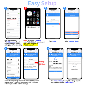 Extensor WiFi de banda única de 2,4 GHz con puerto Ethernet, amplificador WiFi <span class=keywords><strong>Plug</strong></span> & <span class=keywords><strong>Play</strong></span>, enrutador y modo de punto de acceso amplificador de señal Wifi - Product Image 6