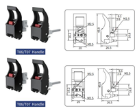RDEKONO T07 Extracteur de poignée d'éjecteur Schroff pour l'électronique et les boîtiers d'instruments