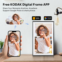 15.6 İnç Dokunmatik Ekran WiFi Dijital Fotoğraf Çerçevesi Video Oynatma 1920x1080 Çözünürlük 1GB+32GB Hafıza Ahşap Çerçeve Bulut