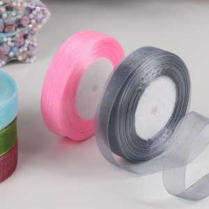 Penjualan Langsung Pabrik Pita Kain Salju Transparan 2cm Pita Kemasan Hadiah Topi Rajut Buatan Tangan Grosir - Product Image 2