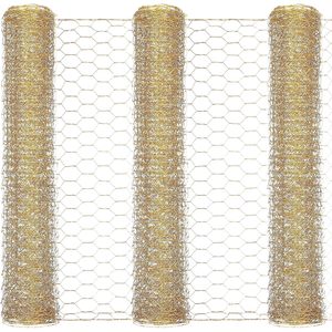 Malla de alambre hexagonal Shappy Gold de 40 x 13 pulgadas, material metálico para cercas de animales, ligero y galvanizado - Product Image 1