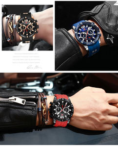 นาฬิกาข้อมือควอตซ์ Mini Focus MF0349G MF 0349 กันน้ำ โครโนกราฟ เข็มเรืองแสง แฟชั่นสำหรับผู้ชาย - Product Image 5