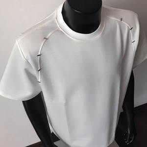 Camiseta de Manga Corta de Algodón Puro Estilo Americano para Hombre, Verano 2025, Nueva, Color Sólido, Sin Mangas, con Cuentas, Ecológica, Casual, Moderna - Product Image 6