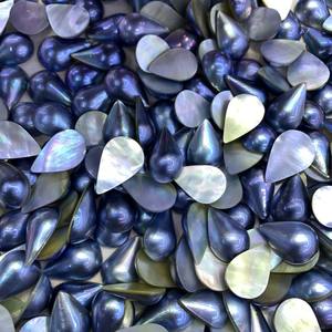 Perles en vrac Beauty Point Mabe Pearl Drops 13x18mm bleu ciel étoilé eau de mer - Product Image 2