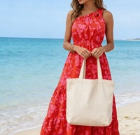 Robe longue asymétrique florale à une épaule pour femme, style bohème, avec nœud et volants, lavable, idéale pour la plage, les vacances ou les invités de mariage, 97 % polyester