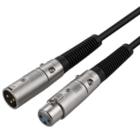 Câble de haut-parleur équilibré XLR mâle-femelle DMX512 1,5 m en PVC plaqué or pour éclairage de scène et consoles de mixage (longueur personnalisable)