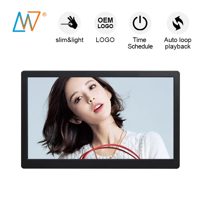 21.5 ''di montaggio a parete lcd tv led display del monitor da 21.5 pollici advisement mp3 player in guangdong