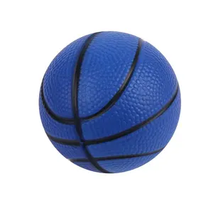 Pelota antiestrés promocional con logotipo de color personalizado de espuma PU al por mayor, pelota deportiva con forma de baloncesto suave