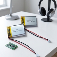 Spesifikasi 502535 3.7V 400mAh Baterai Ultra-tipis Semi-solid State LiNiMnCoO2 500 Siklus 32g untuk Perangkat Elektronik Kecil