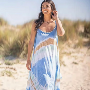 Kaftan bordado floral exclusivo para niñas 100% algodón ropa de fiesta informal transpirable sostenible con cintura Natural para adultos - Product Image 1