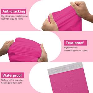 Huamaohengchun Pink Poly Mailers 10x13 100 Pcs Eco-Friendly Customizable Waterproof Shipping Bags Self-Seal Adhesive Durable - Product Image 4