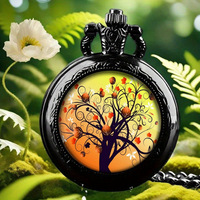 Nouvelle montre de poche colorée à clapet 47 mm, boîtier en alliage à motifs, mouvement à quartz numérique, élégante montre pendentif