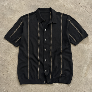 T-shirt pour homme, col noir, coton, impression numérique, style rétro, effet délavé, <span class=keywords><strong>tissu</strong></span> de haute qualité, léger, t-shirts personnalisés - Product Image 1