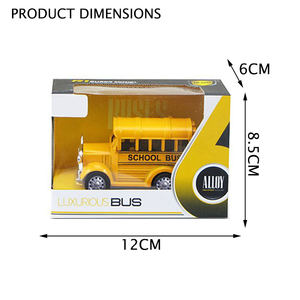 Giocattoli Jacko, Modellino in <span class=keywords><strong>Scala</strong></span> <span class=keywords><strong>1</strong></span>:36, <span class=keywords><strong>Auto</strong></span> in Metallo a Trazione Posteriore, Giocattolo Autobus Scolastico con Luci - Product Image 3
