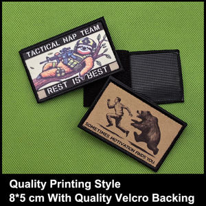 Parche táctico colorido con estampado de animales caballo <span class=keywords><strong>mapache</strong></span> tela hombro abrigos pegatina corriendo oso parche para bolsa sombrero coser - Product Image 6