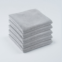 Serviette de lavage auto en microfibre 300 GSM 40x40cm, tissu éponge côtelé doux, absorbant, sans peluches, séchage rapide, réutilisable pour le detailing