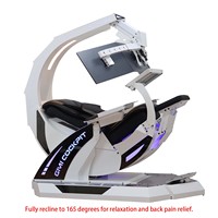 Chaise de travail inclinable zéro gravité IMPERATOR GM-520 GIMI Gaming COCKPIT, fonctionne avec un triple écran FIVE, support inclinable pour VR