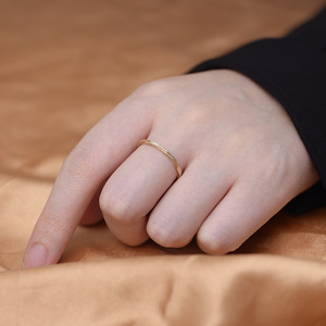 LUMINA gioielli alla moda semplice S925 anello in argento puro con linee geometriche avvolti intorno per le donne - Product Image 6