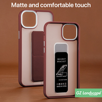 Vente en gros de couverture de support pliable de téléphone portable personnalisé boutons galvanisés poignée de doigt étui de téléphone portable antichoc mat doux