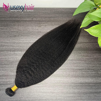 Yaki-extensiones de cabello humano virgen con cutícula alineada, venta al por mayor