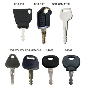 Jeu de 7 clés pour excavatrice JCB CAT VOLVO Hitachi 14603 14607, clés de véhicule en matériau ABS noir - Product Image 2