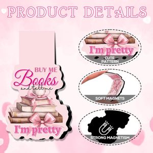 Marcapáginas magnéticos de mariposa Floral Coquete Bow Book Mark Imanes Lectores Página Clip Regalo Amantes de los libros Estudiantes Lectura Marcapáginas - Product Image 5