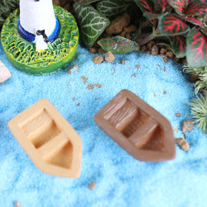 Mini Bote con Remos al por Mayor, Modelo de Canoa de Resina, Decoración de Barco en Miniatura, Decoración Náutica, Paisaje Micro DIY para Acuarios y Terrarios - Product Image 5
